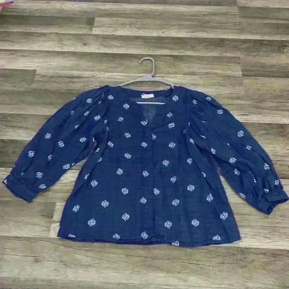 a.n.a Tops - 💜 Blue & White XS/Extra Small 3/4 Sleeve